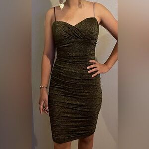 Cefian mid length ruched bodycon dress